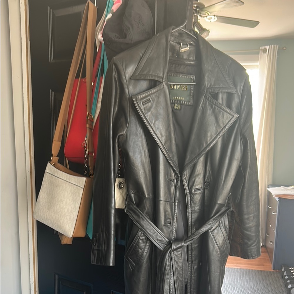 Danier Black Leather Jacket with Timeless Design